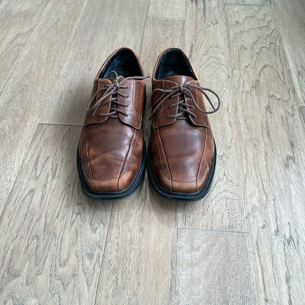 Men’s 9.5 Bostonian Brown Leather Lace-Up Shoes - Picture 2 of 7